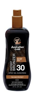 Australian Gold spf 30 spray gel con bronzer