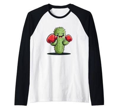 Planta de boxeo para guantes deportivos y amantes de los cactus Camiseta Manga Raglan