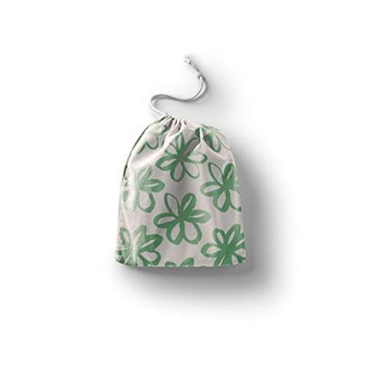 Bonamaison Printed Cotton Produce Bag with Drawstring, Reusable Grocery Bag, Biodegradable Eco-Friendly Bags, Travel Pouch, Sachet Bags, Shopping Bag, Eco Friendly, Foldable, Size: 30x40 Cm