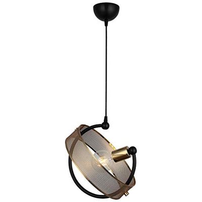 Homemania Lampe à suspension, métal, or, noir