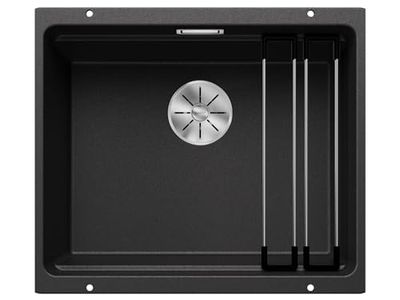 BLANCO etagon 500-U 522227 Évier de Cuisine en Silgranit pour Meuble sous Évier d’une Largeur de 60 cm Installation sous Plan Gris