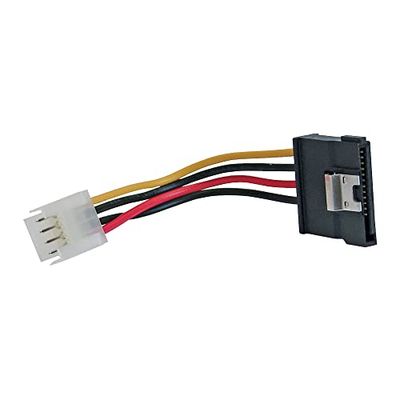 InLine 29660B SATA voedingsadapterkabel, 1x 8,89 cm (3,5 inch) bus naar 15-polige SATA-stekker, met lipje, 0,15 m