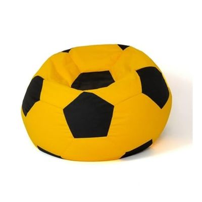 GO GIFT Pouf Jaune Noir Oxford Football