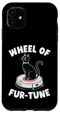 Wheel Of Fur-Tune Robot Vacuum Cleaner Funny Cat Case for iPhone 11