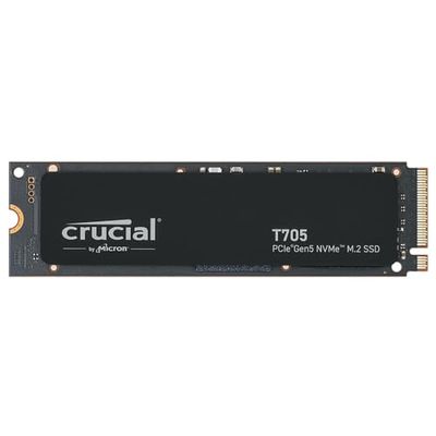 Crucial T705 SSD 4To PCIe Gen5 NVMe M.2 SSD Interne Gaming, jusqu’à 14.100Mo/s, Microsoft DirectStorage, Rétrocompatibilité PCIe 4.0, Disque Dur SSD - CT4000T705SSD3