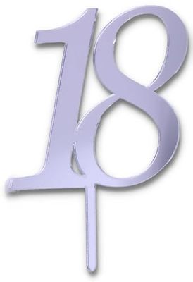 Cake Topper 18 años Plata