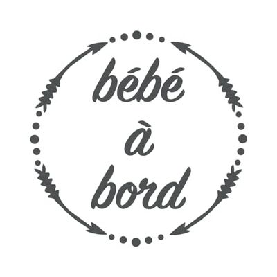 Ambiance Sticker Autocollant de Voiture Bébé à Bord Gris Tempete - H15 x L15 cm