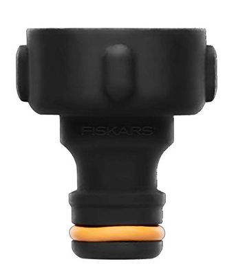 Fiskars kraanaansluiting, voor kranen, Ø 26,5 mm (G 3/4"), FiberComp, universele maat, 10 g, zwart/oranje, 1027054