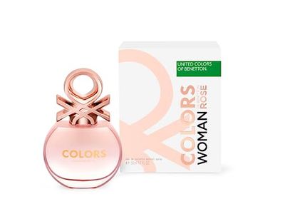 United Colors of Benetton - Rose, Eau de Toilette pour Femme - Longue Durée - Parfum sensuel, jeune et féminin - Notes florales et boisées - Idéal pour la journée - 50 ml