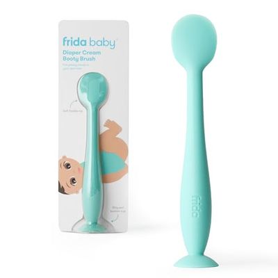 Frida Baby Diaper Cream Spatula, 100% Silicone Butt Spatula for Baby, Applicator for Easy + Clean Use of Butt Paste & Rash Cream, BPA- Free, Teal