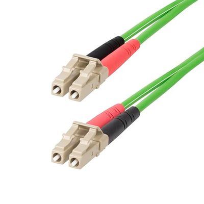 StarTech.com 15m LC naar LC (UPC) OM5 Multimode Glasvezelkabel, 50/125µm Duplex LOMMF/VCSEL Zipcord Fiber, 40G/100G, Buigbestendig, Low Insertion Loss, LSZH Fiber Patchkabel(LCLCL-15M-OM5-FIBER)