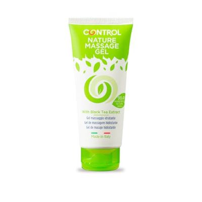 Control Nature Massage Gel a Base d'Acqua Idratante con 99.4% di Ingredienti Naturali, 100% Made in Italy - 100 ml