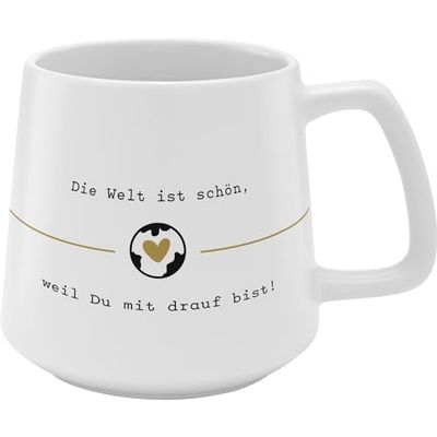 GRUSS & CO Mug Conical World | Stoneware, 43 cl, Multi-Coloured, Gift Friends, Birthday, Easter | 48994