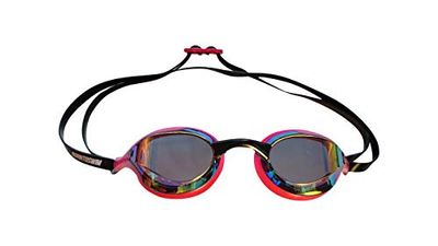 BornToSwim Unisex Adult racezwembril - Elite gespiegeld UV-beschermingsglazen, anti-condens, laag profiel zwembril