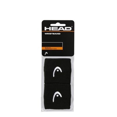 Head Muñequera 2,5”, Accesorio De Tenis Unisex Adulto, Negro, Talla Única