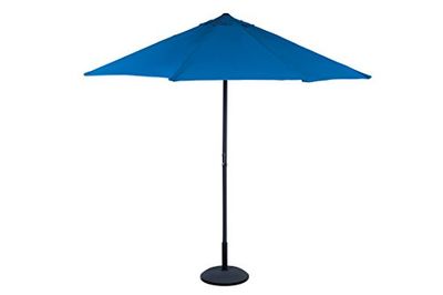 Parasol gris bleu manivelle 3 mètres