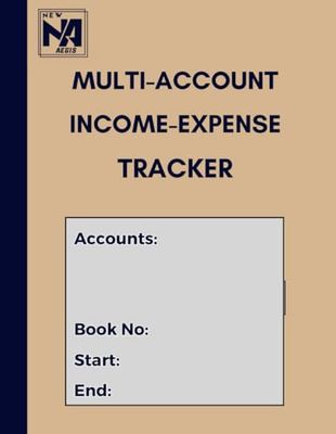 Multi-Account Income-Expense Tracker: 8.5 x 11", 120 pages; 7 columns: Entry no, date, account number, description, income, expense, balance; great for tracking expenses and revenue in one account