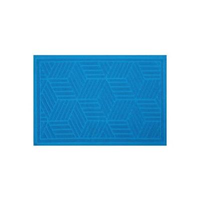 Spirella Cubo BLUE 10.19216 Bath Mat Bathroom Rug/Mat, Cotton, Blue, 80 x 50 cm