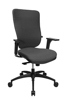 Topstar Soft Pro 100 INKL. höhenverstellbaren Armlehnen Chaise de Bureau pivotante, Tissu, Anthracite, 59 x 56 x 120 cm