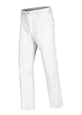 BP Med Trousers 1735-686-21 Pantalon chino pour homme avec élastique à la taille 48% coton, 48% polyester, 4% élasthanne Coupe courte Taille 56S Blanc