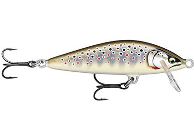 Rapala - Leurre de Pêche Countdown Elite - Construction Balsa - Leurre Pêche d'eau Douce Coulant - Profondeur de Nage 0,9m - Taille 5,5cm / 5g - Fabriqué en Estonie - Gilded Brown Trout