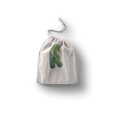 Bonamaison Impreso Algodón Bolsas con Cordón, Bolsa con Cordel para el Hogar y el Almacenamiento de Verduras, Bolso de Compras, Plegable, Ecologica, Reutilizables, Tamaño: 40x50 Cm