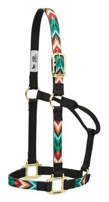 Weaver Leather Chevron Cavezza per Cavallo in Nylon Non Regolabile, Piccola, Nero/Multicolore