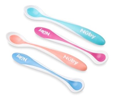 Colheres térmicas sensíveis de Nuby, sortido: cores aleatórias