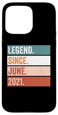 Legend Since June 2021 Happy Birthday Celebration Case for iPhone 15 Pro Max