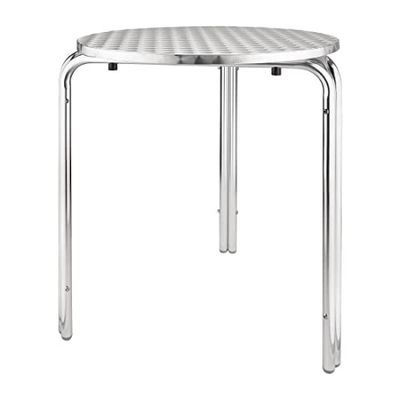 Bolero U431 Table de bistrot ronde empilable en acier inoxydableà˜ 600 mm