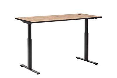 Möbelpartner Montana 701500 Escritorio de Altura Regulable, Acabado en Madera de Roble rústico, 160 x 75 x 71-121 cm