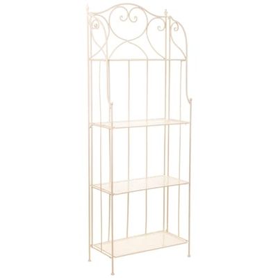 Alexandra House Living Estantería Blanco Metal Hierro 28 x 70 x 28 cm