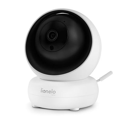 Lionelo Babyline 8.3 Elektronische babyfoon met Full HD 360° camera, 5 inch scherm, 200 m bereik, tweerichtingscommunicatie, slaapliedjes, geluiden, 8 uur batterij, nachtmodus, temperatuursensor,