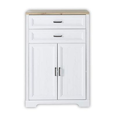 Stella Trading Jasmin Archivador en Pino Claro, Aspecto de Roble Artesano, Armario de Oficina con cajones y Puertas, Juego Completo de Muebles de Oficina de Estilo rústico, 86 x 127 x 38 cm (Ancho x