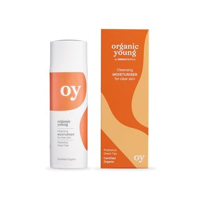 Hidratante Oy Clear Skin de Green People - Orgânico para pele jovem adolescente - livre de para-brisas e álcool - vegan, 50 ml