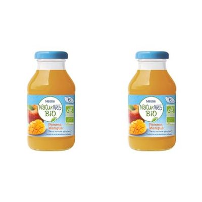 Nestlé Bébé Naturnes BIO Boisson Pomme Mangue Dès 6 Mois 200 ml (Lot de 2)