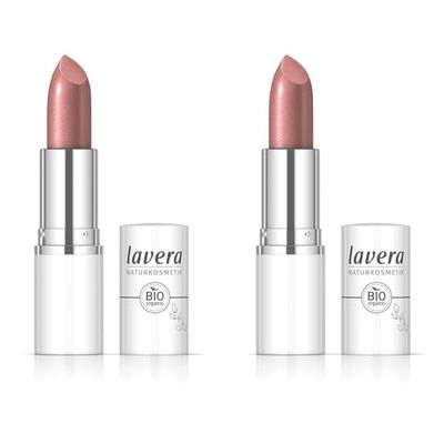 lavera Candy Quartz Lipstick -Rosewater 01 - Éclat intense - Texture très légère - Grand confort - Jusqu'à 6 heures de tenue - vegan - Cosmétiques naturels (1x 18 g) (Lot de 2)