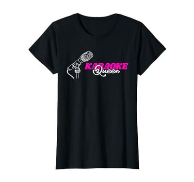Karaoke Queen Singing Music Karaoke Singer Microphone T-Shirt