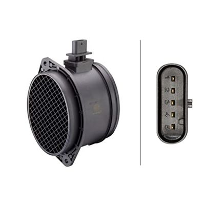 HELLA 8ET 358 095-701 Air Mass Sensor - 5-pin connector - Pipe-neck