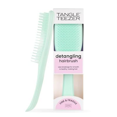Tangle Teezer | The Fine and Fragile Wet Detangler Hairbrush for Wet & Dry Hair | Color Treated, Fine, Fragile Hair | Jade Lagoon