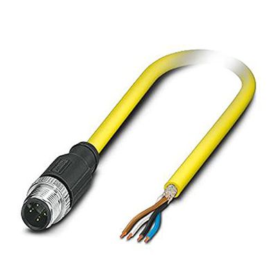 PHOENIX CONTACT SAC-4P-M12MS/2.0-542 SH BK sensor/actuatorkabel, 4-polig, afgeschermd, 2 m kabellengte, 103.700 g, geel