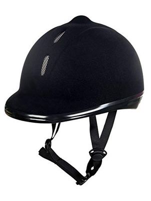 HKM 8162 ridhjälm New Flock, ridmössa riddarhjälm, unisex, svart L 58-61 cm