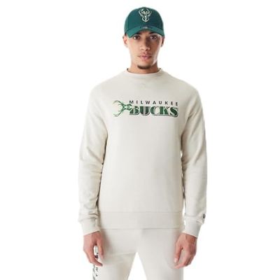 New Era Unisex Milwaukee Bucks Crew Neck Sweatshirt