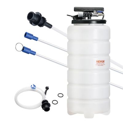 VEVOR Fluid Extractor, 4 Gallons (15 Liters), Pneumatic/Manual Oil Changer Vacuum Fluid Extractor with Dipstick and Suction Hose, Oil Extractor Change Pump for Automotive Fluids Vacuum Evacuation