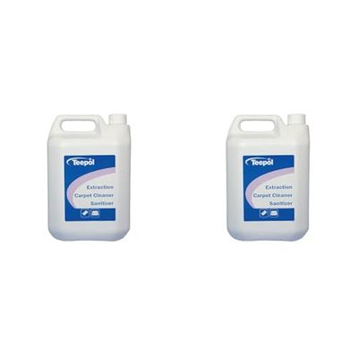 Teepol Extraction Carpet Cleaner 5L - Professional Upholstery and Rug Cleaning Solution, Low Foaming for Extraction Machines (Pack of 2)