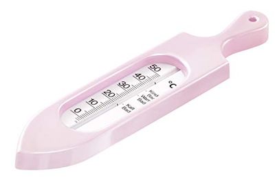 Rotho Babydesign Badethermometer, Ab 0 Monate, Quecksilberfreie Messflüssigkeit, TOP, Tender Rosé Pearl (Rosa), 20057020801