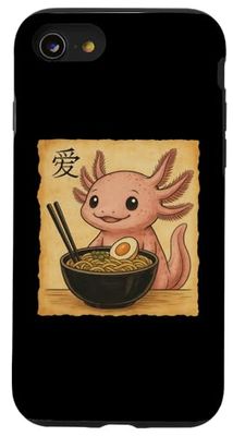 Kawaii Axolotl Eating Ramen Noodles Japanese Case for iPhone SE (2020) / 7 / 8