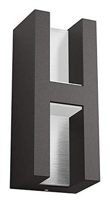 Philips myGarden Shadow Aplique preto de alumínio com LED integrado e garantia de 5 anos, iluminação exterior