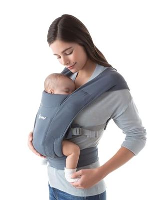 Ergobaby Embrace Porte Bebe Nouveau-ne Physiologique et Ergonomique Extremement Doux (Oxford Blue)