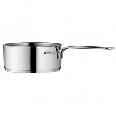 WMF Mini, caixa Ø 12 cm, aprox. 0,7 l, borda vertedor, empilhável de aço inoxidável cromado públido, adequado indução, sem revestimento
